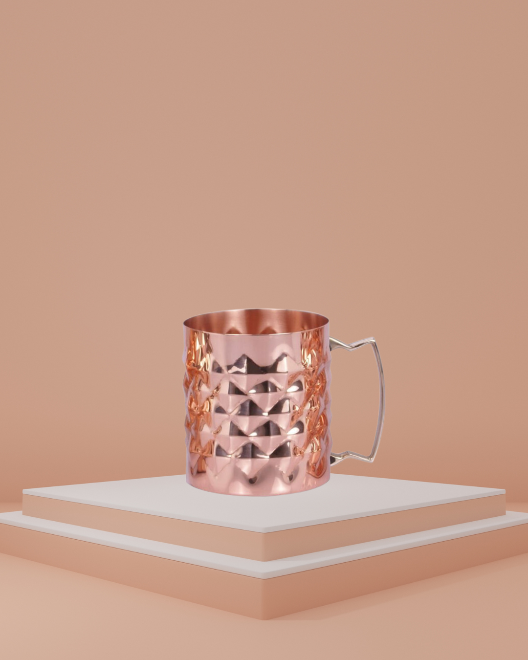 Square Hammered Mug